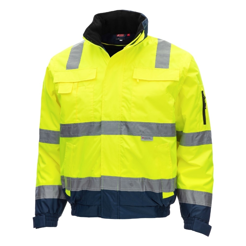 NITRAS MOTION TEX VIZ PLUS, Warn-Pilotenjacke, neongelb / marineblau, EN ISO 13688, EN ISO 20471, EN 343