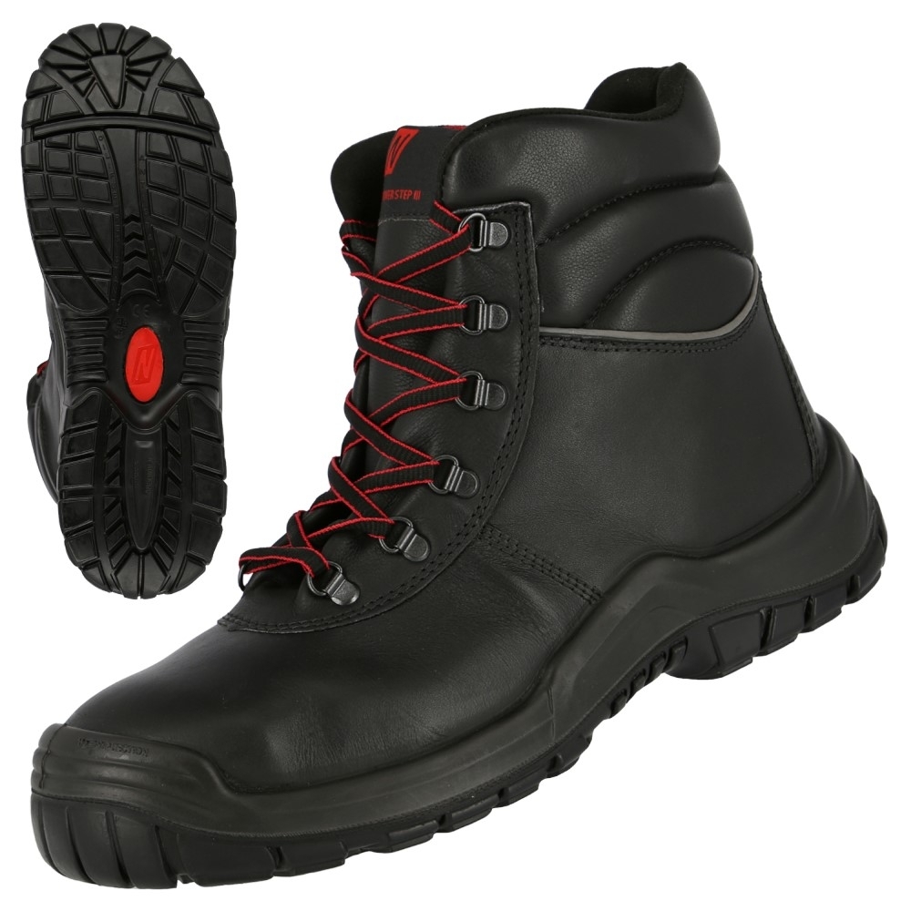 NITRAS POWER STEP MID+, S3 CI HI HRO Sicherheitsstiefel, hoch, schwarz, EN ISO 20345, DGUV Regel 112-191
