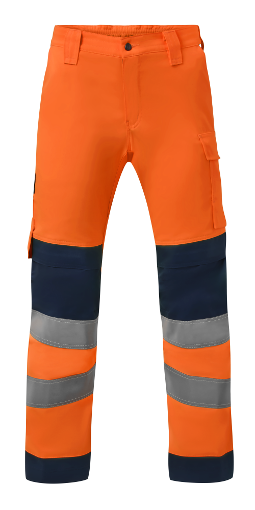 Bundhose HAVEP® High Visibility+ | 80574 | warn orange/marineblau | Gr:44