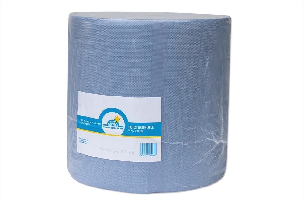Putztuchrolle Papernet Special blau 3-lagig