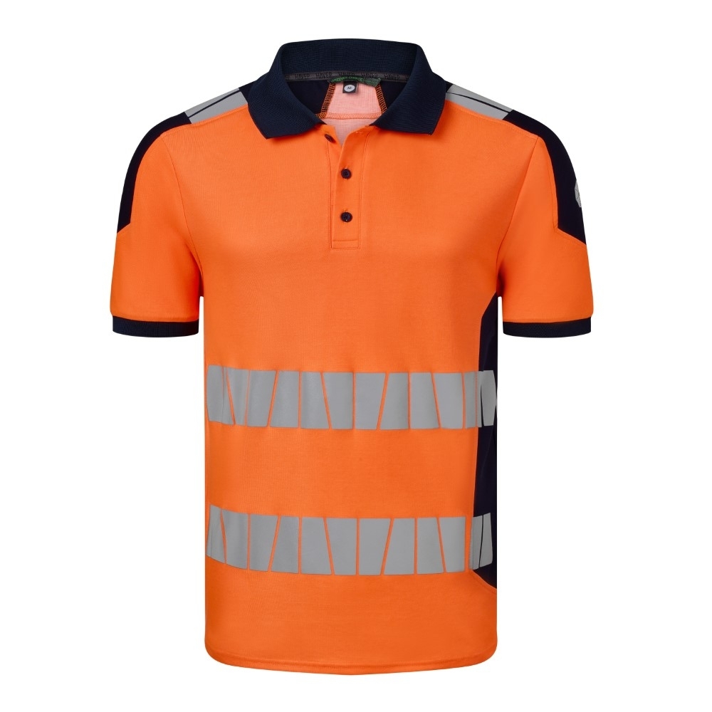 Polo HAVEP® High Visibility+ | 10080 | warn orange/marineblau | Gr:L