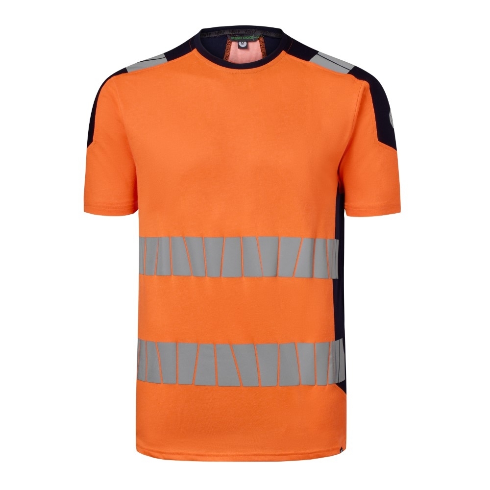T-Shirt HAVEP® High Visibility+ | 10078 | warn orange/marineblau | Gr:L